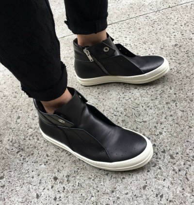 BNIB RICK OWENS LEATHER BLACK ISLAND DUNKS 41 5