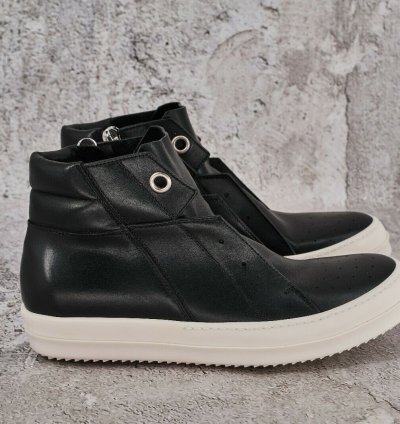BNIB RICK OWENS LEATHER BLACK ISLAND DUNKS 41 5