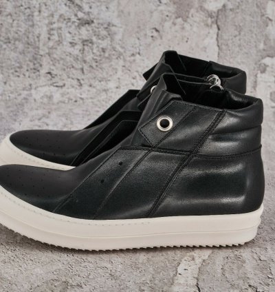 BNIB RICK OWENS LEATHER BLACK ISLAND DUNKS 41 5