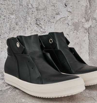 BNIB RICK OWENS LEATHER BLACK ISLAND DUNKS 41 5