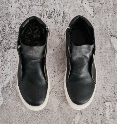 BNIB RICK OWENS LEATHER BLACK ISLAND DUNKS 41 5