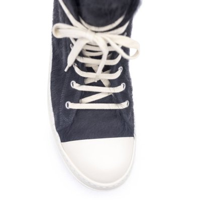 BNWT AW22 RICK OWENS STROBE FUR HIGH TOP SNEAKERS 43