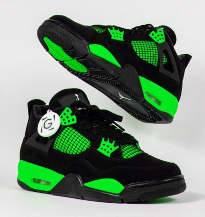 Jordan 4 Retro " Green Thunder " Sneakers