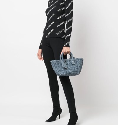 Balenciaga Bistro Denim Bascket Bag
