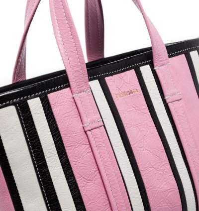 Balenciaga Small Barbes East West Striped Shopper Tote