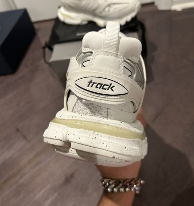 BRAND NEW BALENCIAGA TRACK RUNNERS ALL WHITE SIZE 10