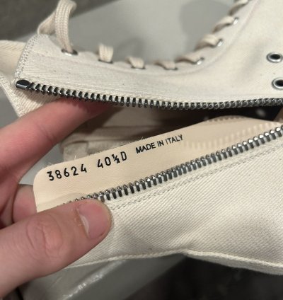 BRAND NEW Rick Owens DRKSHDW Ramones White Cargo High