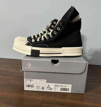 Converse DRKSTAR Hi Rick Owens DRKSHDW Black Egret