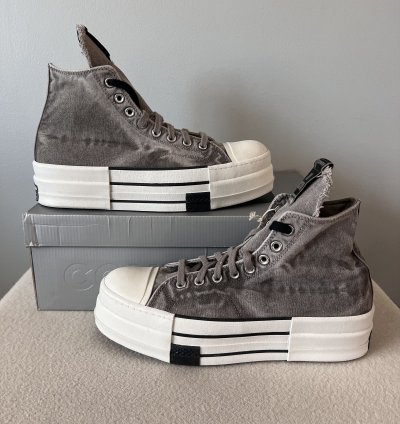 Converse Rick Owens DBL DRKSTAR Sneakers in Concrete Grey