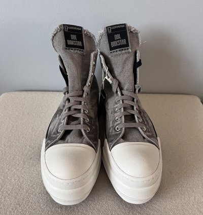 Converse Rick Owens DBL DRKSTAR Sneakers in Concrete Grey