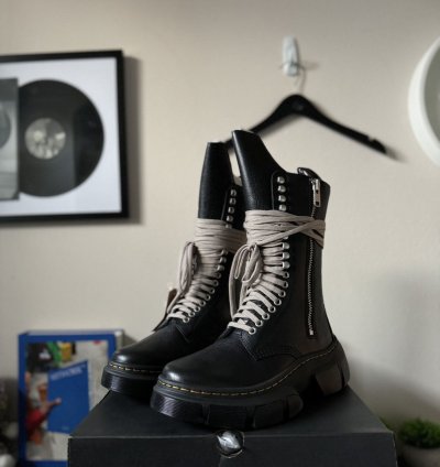 Dr Martens Rick Owens 1918 DMXL Calf Length Boot Black