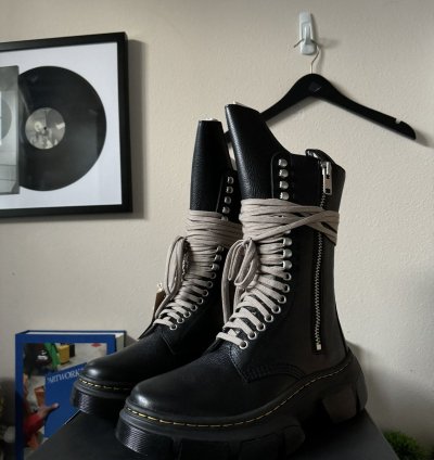 Dr Martens Rick Owens 1918 DMXL Calf Length Boot Black