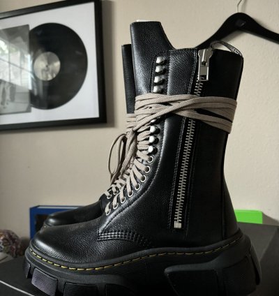 Dr Martens Rick Owens 1918 DMXL Calf Length Boot Black