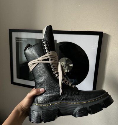 Dr Martens Rick Owens 1918 DMXL Calf Length Boot Black