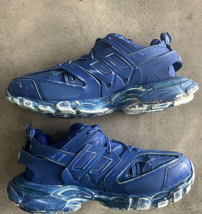 Faded blue Track sneakers