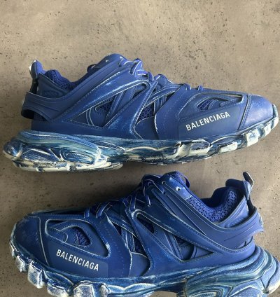 Faded blue Track sneakers