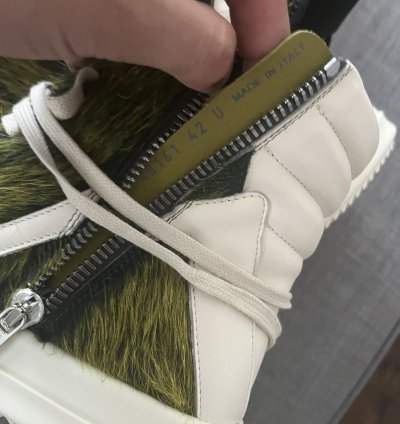 FINAL DROP Rick Owens FW23 Geobasket Long Pony Hair Green