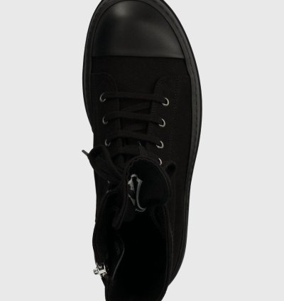 FW23 Rick Owens Double Bumper Black Sneakers