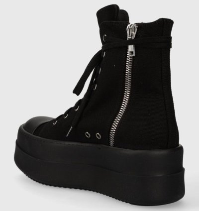 FW23 Rick Owens Double Bumper Black Sneakers