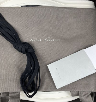 FW23 Rick Owens Luxor Mainline Calf Leather Ramones Sneakers