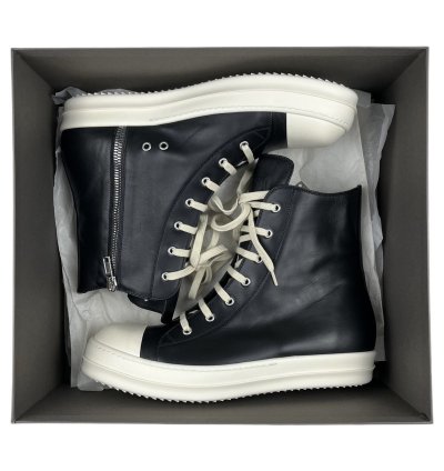 FW23 Rick Owens Luxor Mainline Calf Leather Ramones Sneakers