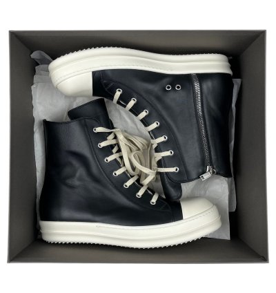 FW23 Rick Owens Luxor Mainline Calf Leather Ramones Sneakers