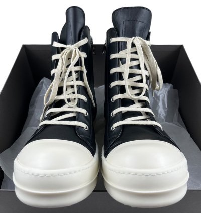 FW23 Rick Owens Luxor Mainline Calf Leather Ramones Sneakers