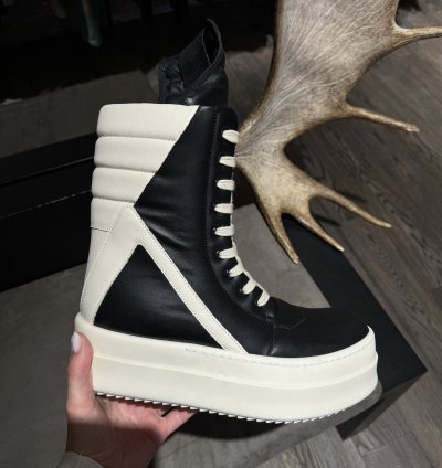 Last Size Rick Owens Geobasket Mega Bumper High Top Sneakers