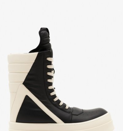Last Size Rick Owens Geobasket Mega Bumper High Top Sneakers