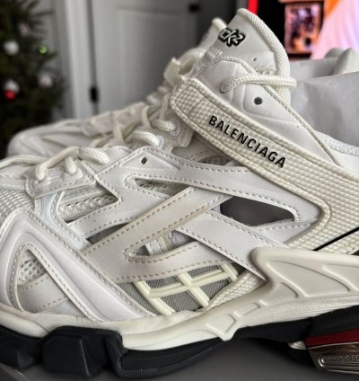 New Balenciaga Track 2 Sneaker White Red Size 46 US 13