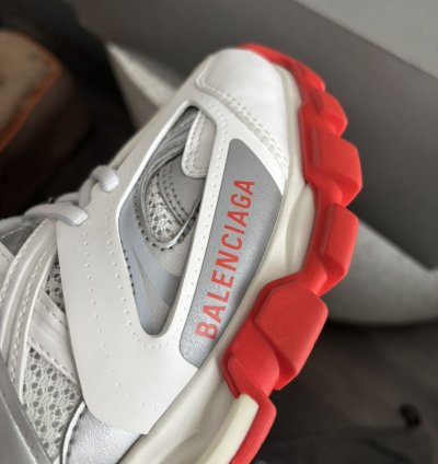 New Balenciaga Track Sneaker White Red Size 41 US 8