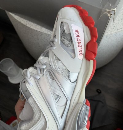 New Balenciaga Track Sneaker White Red Size 41 US 8