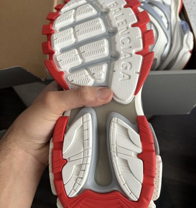 New Balenciaga Track Sneaker White Red Size 41 US 8