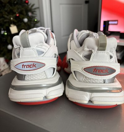 New Balenciaga Track Sneaker White Red Size 41 US 8