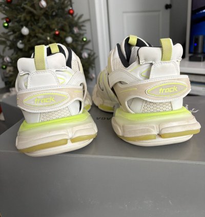 New Balenciaga Track Sneaker Worn Out White Fluo Yellow