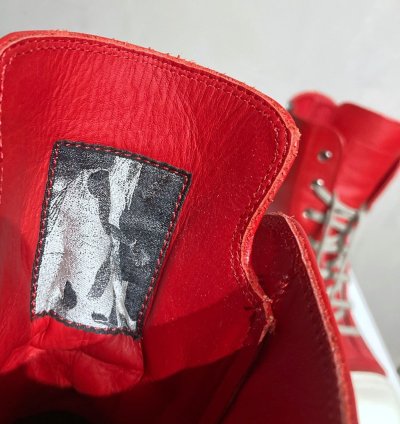 NEW CHILI RED MILK RAMONES LEATHER 43 10US