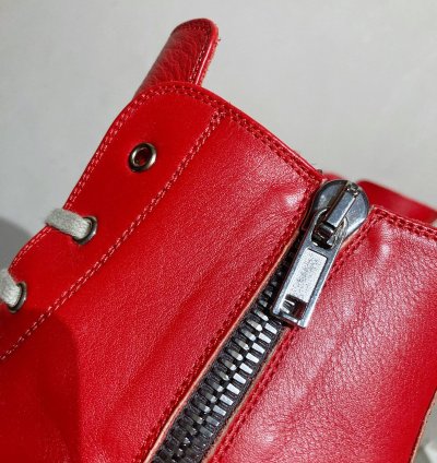 NEW CHILI RED MILK RAMONES LEATHER 43 10US