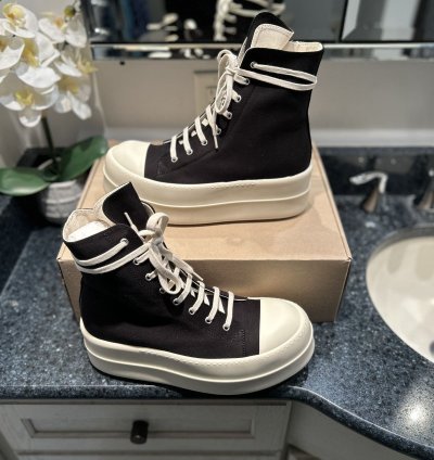 NEW Double Bumper Ramone High Black Milk Size 43 (10US)