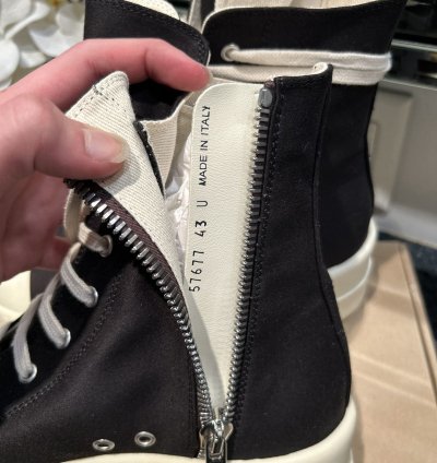 NEW Double Bumper Ramone High Black Milk Size 43 (10US)