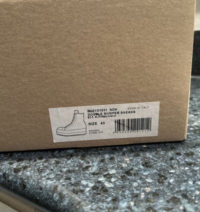 NEW Double Bumper Ramone High Black Milk Size 43 (10US)