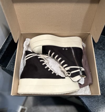NEW Double Bumper Ramone High Black Milk Size 43 (10US)