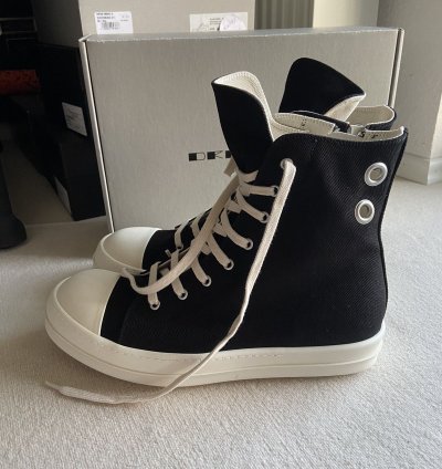 NEW DRKSHDW FW23 LUXOR EYELET RAMONES HIGH BLACK NEW