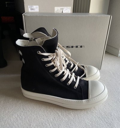 NEW DRKSHDW FW23 LUXOR EYELET RAMONES HIGH BLACK NEW