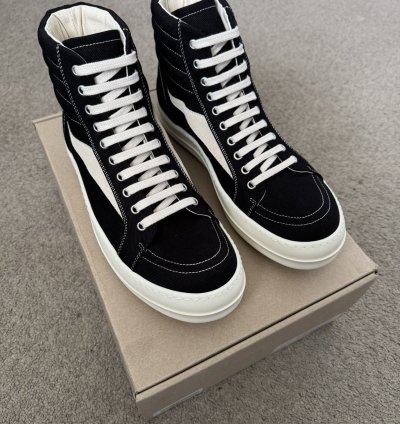 New FW24 Rick Owens DRKSHDW Vans Vintage High Top Sneakers