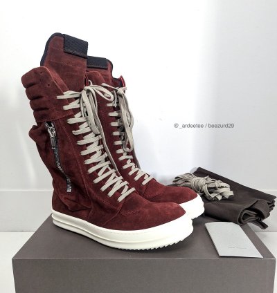 NEW RARE BLOOD SUEDE CARNELIAN CARGOBASKET SNEAKERS 43