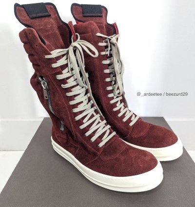 NEW RARE BLOOD SUEDE CARNELIAN CARGOBASKET SNEAKERS 43