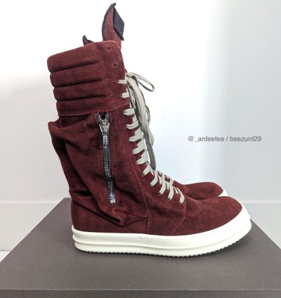 NEW RARE BLOOD SUEDE CARNELIAN CARGOBASKET SNEAKERS 43