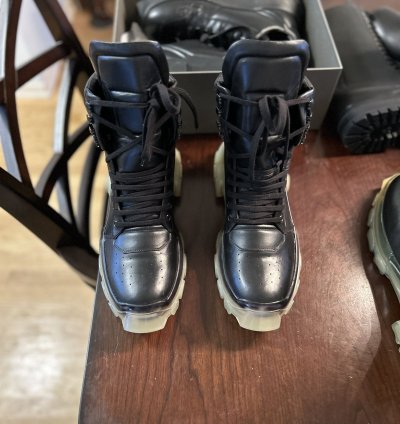 NEW Rick Owen Tractor Dunks Blackout 2018 Size 42 (9US)