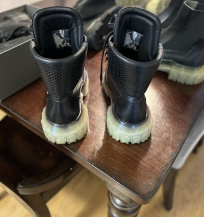 NEW Rick Owen Tractor Dunks Blackout 2018 Size 42 (9US)