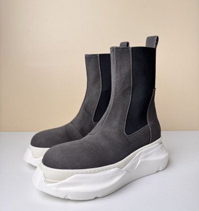 NEW Rick Owens Abstract High 22oz Denim Sneakers